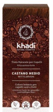 Tinta naturale per capelli Castano medio - Khadi